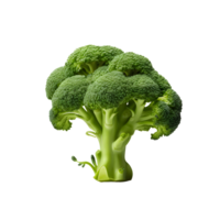 en broccoli på en transparent bakgrund png isolerat. ai genererad