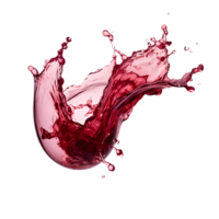 Wine splash isolated. AI Generated png