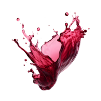 Wine splash isolated. AI Generated png