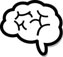 Brain idea symbol icon vector image. Illustration of the creative intelligence think design image. EPS 10