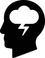 Brain idea symbol icon vector image. Illustration of the creative intelligence think design image. EPS 10