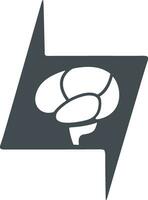 Brain idea symbol icon vector image. Illustration of the creative intelligence think design image. EPS 10