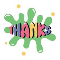 Trendy Thanks Word vector