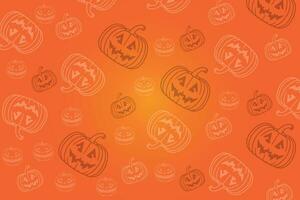 Happy Halloween Scary Pumpkins Background, Halloween Background vector
