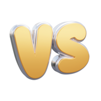 ouro versus vs 3d render logotipo ou dourado versus vs logotipo texto efeito ou 3d realista vs render relacionado Tag png