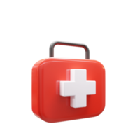 first aid bag 3d ui icon hospital bag png