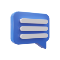 speech bubble 3d rendering icon png