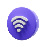 wifi sign ui icon 3d png