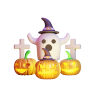 realistic happy halloween decorative element or happy halloween object 3d render png