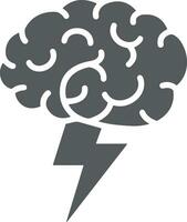 Brain idea symbol icon vector image. Illustration of the creative intelligence think design image. EPS 10