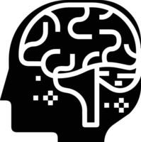 Brain idea symbol icon vector image. Illustration of the creative intelligence think design image. EPS 10