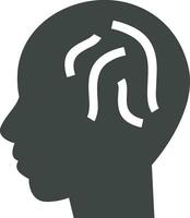 Brain idea symbol icon vector image. Illustration of the creative intelligence think design image. EPS 10