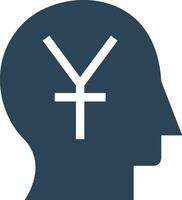 Brain idea symbol icon vector image. Illustration of the creative intelligence think design image. EPS 10