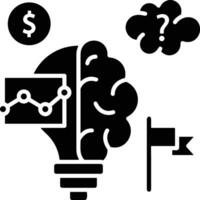 Brain idea symbol icon vector image. Illustration of the creative intelligence think design image. EPS 10