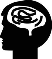 Brain idea symbol icon vector image. Illustration of the creative intelligence think design image. EPS 10