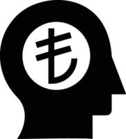 Brain idea symbol icon vector image. Illustration of the creative intelligence think design image. EPS 10