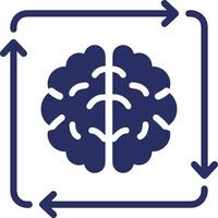 Brain idea symbol icon vector image. Illustration of the creative intelligence think design image. EPS 10