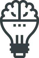 Brain idea symbol icon vector image. Illustration of the creative intelligence think design image. EPS 10