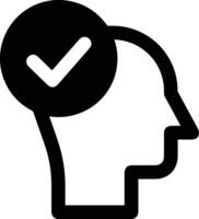 Brain idea symbol icon vector image. Illustration of the creative intelligence think design image. EPS 10