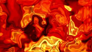 abstrakt rot und Orange Flüssigkeit Oberfläche ziehen um video