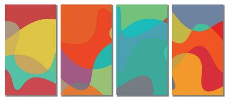 Abstract wavy set background. vector