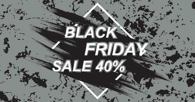 Black friday background with brush style. vector