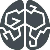 Brain idea symbol icon vector image. Illustration of the creative intelligence think design image. EPS 10
