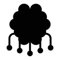 Brain idea symbol icon vector image. Illustration of the creative intelligence think design image. EPS 10
