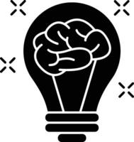 Brain idea symbol icon vector image. Illustration of the creative intelligence think design image. EPS 10