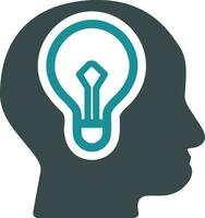 Brain idea symbol icon vector image. Illustration of the creative intelligence think design image. EPS 10