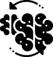 Brain idea symbol icon vector image. Illustration of the creative intelligence think design image. EPS 10