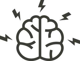 Brain idea symbol icon vector image. Illustration of the creative intelligence think design image