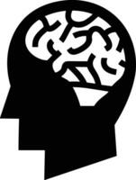 Brain idea symbol icon vector image. Illustration of the creative intelligence think design image