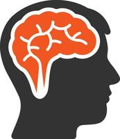 Brain idea symbol icon vector image. Illustration of the creative intelligence think design image