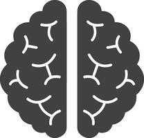 Brain idea symbol icon vector image. Illustration of the creative intelligence think design image