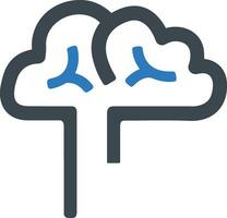 Brain idea symbol icon vector image. Illustration of the creative intelligence think design image