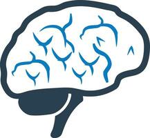 Brain idea symbol icon vector image. Illustration of the creative intelligence think design image