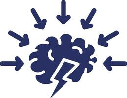 Brain idea symbol icon vector image. Illustration of the creative intelligence think design image