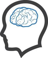 Brain idea symbol icon vector image. Illustration of the creative intelligence think design image