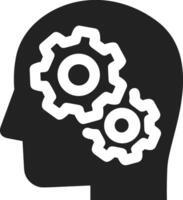 Brain idea symbol icon vector image. Illustration of the creative intelligence think design image