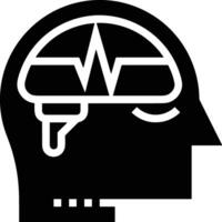 Brain idea symbol icon vector image. Illustration of the creative intelligence think design image