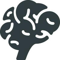 Brain idea symbol icon vector image. Illustration of the creative intelligence think design image