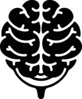 Brain idea symbol icon vector image. Illustration of the creative intelligence think design image