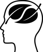 Brain idea symbol icon vector image. Illustration of the creative intelligence think design image