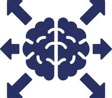 Brain idea symbol icon vector image. Illustration of the creative intelligence think design image