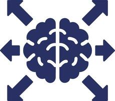 Brain idea symbol icon vector image. Illustration of the creative intelligence think design image