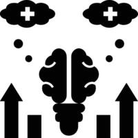 Brain idea symbol icon vector image. Illustration of the creative intelligence think design image