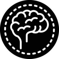 Brain idea symbol icon vector image. Illustration of the creative intelligence think design image