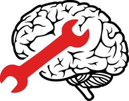 Brain idea symbol icon vector image. Illustration of the creative intelligence think design image