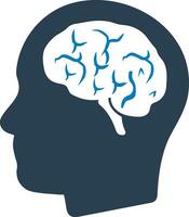 Brain idea symbol icon vector image. Illustration of the creative intelligence think design image